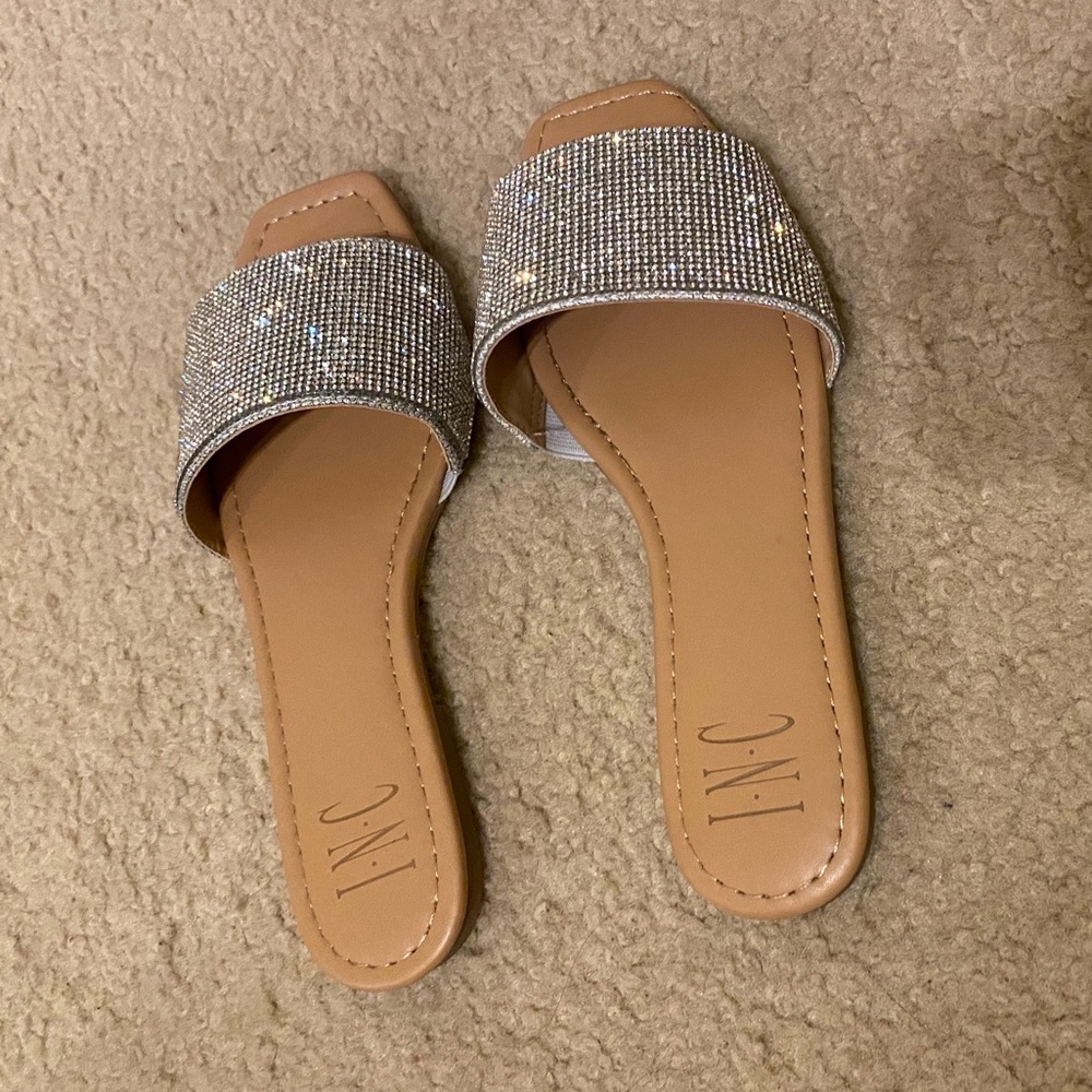 INC Dressy Sandals, Silver